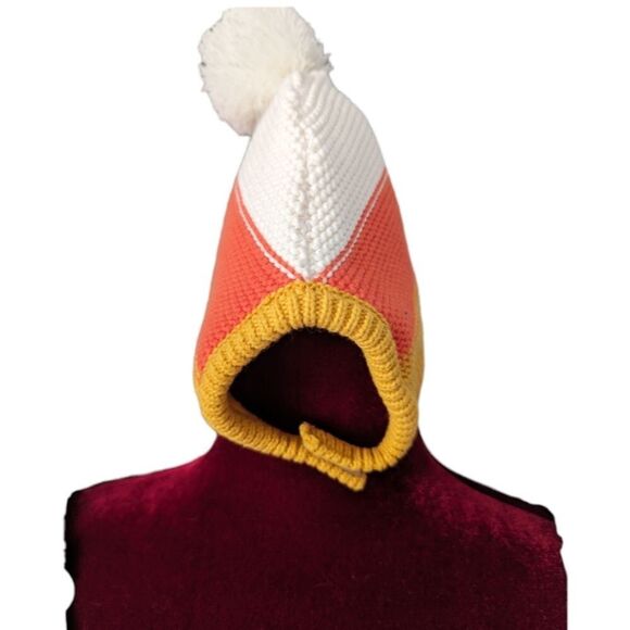 Cat and Jack Infant Candy Corn Beanie Puff Hat - Picture 1 of 3
